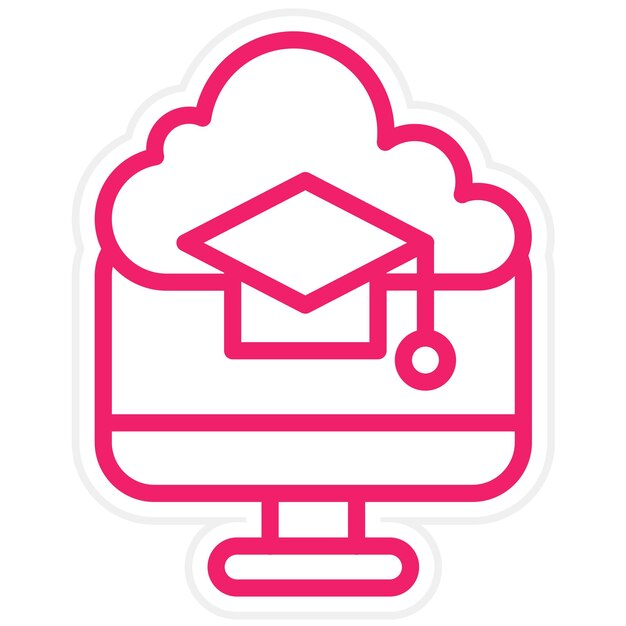 Diseño vectorial Tecnología del aula Estilo del icono