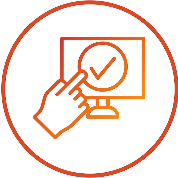 Diseño vectorial Tecnología de autoservicio Estilo de icono