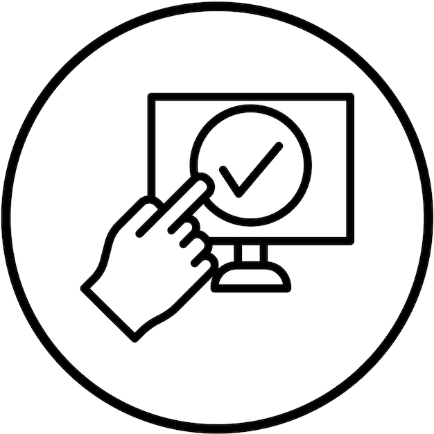 Diseño vectorial Tecnología de autoservicio Estilo de icono