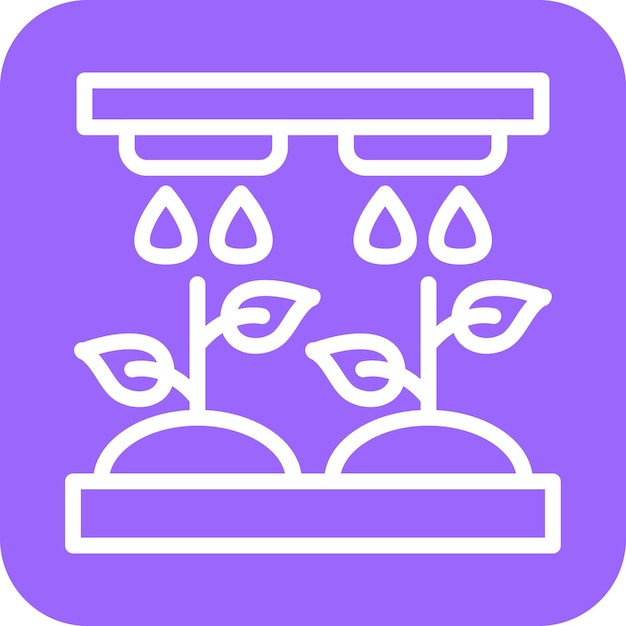 Diseño vectorial Tecnología hidropónica Estilo del icono