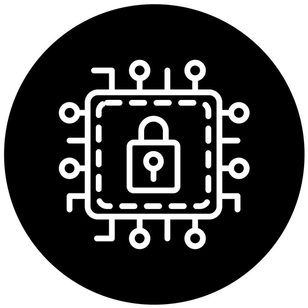 Diseño vectorial Tecnología de seguridad Estilo de icono