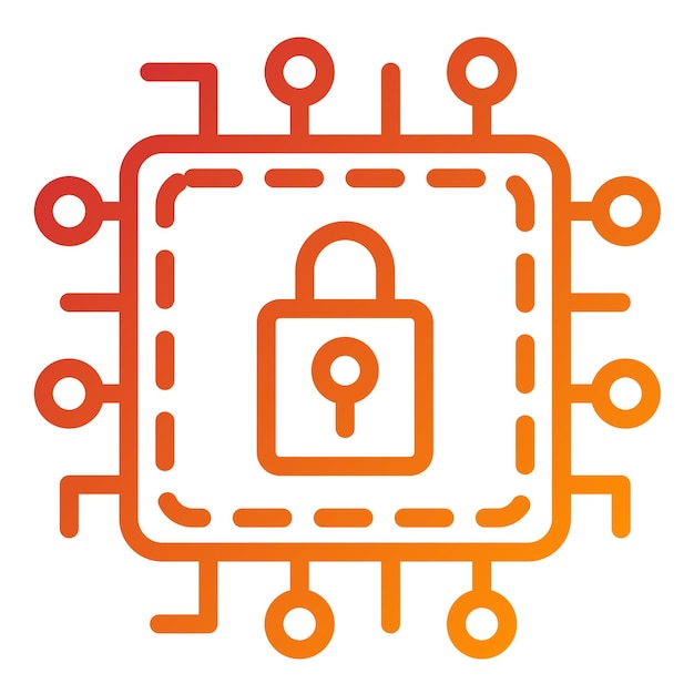 Diseño vectorial Tecnología de seguridad Estilo de icono