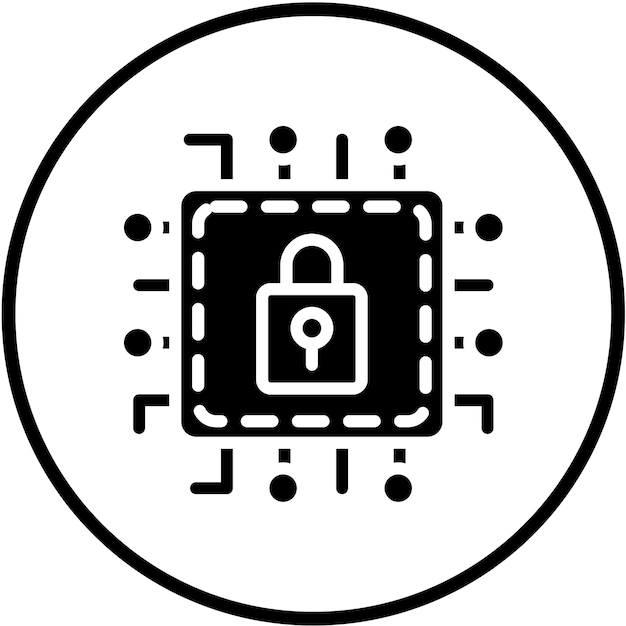 Diseño vectorial Tecnología de seguridad Estilo de icono