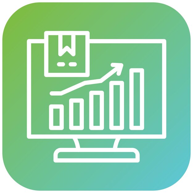 Diseño vectorial Tendencias de compras Estilo de icono