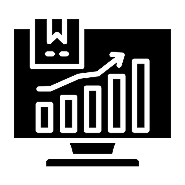 Diseño vectorial Tendencias de compras Estilo de icono