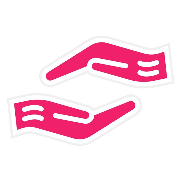 Diseño vectorial Teniendo las manos Estilo de icono
