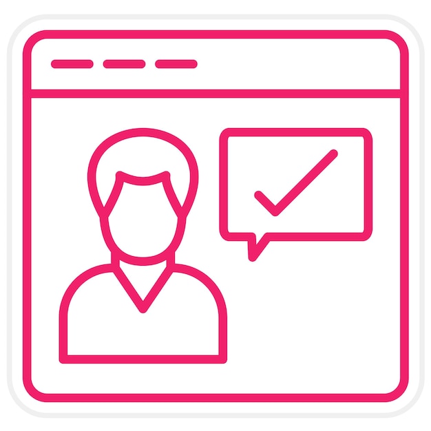 Diseño vectorial Testimonios en línea Estilo de icono