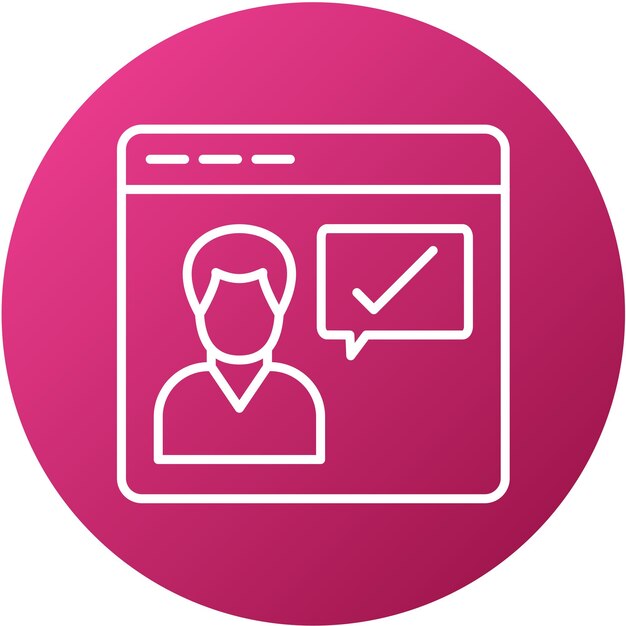 Diseño vectorial Testimonios en línea Estilo de icono