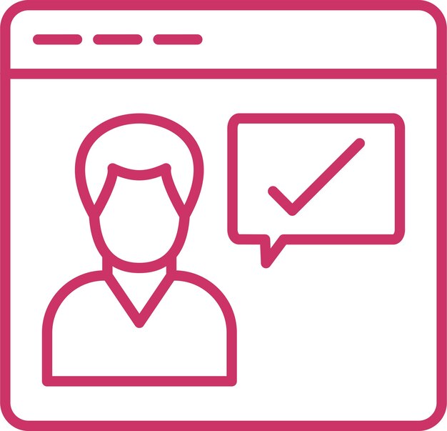 Diseño vectorial Testimonios en línea Estilo de icono