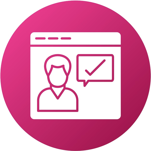 Diseño vectorial Testimonios en línea Estilo de icono