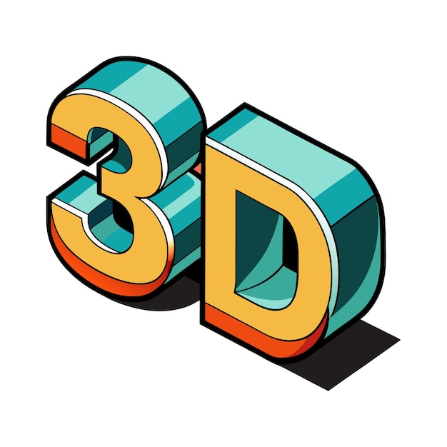 Diseño vectorial de texto 3D