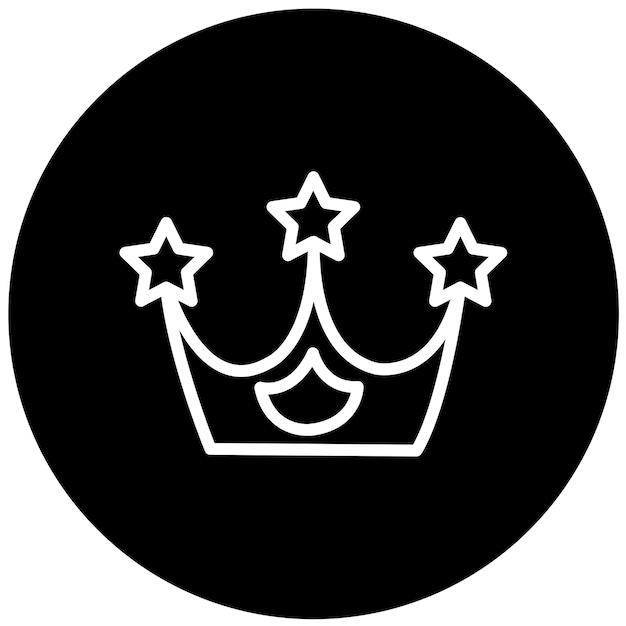 Diseño vectorial de las tiaras Pawty Icon Style