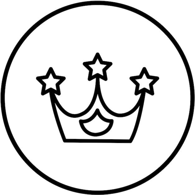 Diseño vectorial de las tiaras Pawty Icon Style