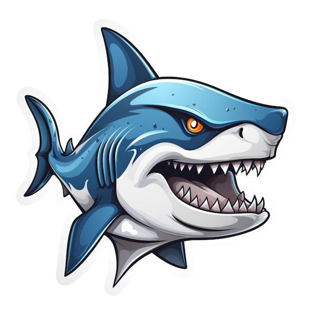 Diseño vectorial de tiburones de dibujos animados