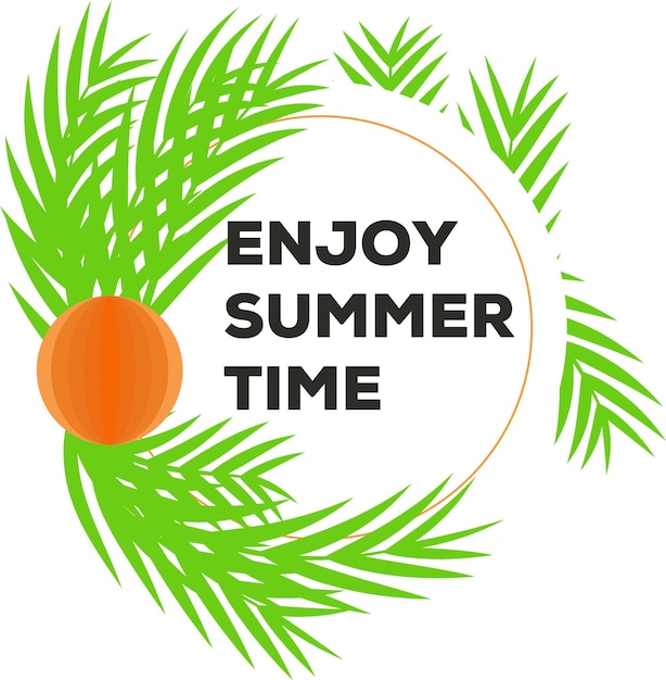 Diseño vectorial de tiempo de verano elementos de playa coloridos en fondo blanco Ilustración vectorial