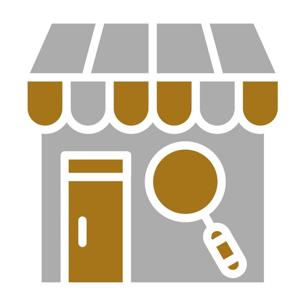 Diseño vectorial tienda y explorar el estilo de icono
