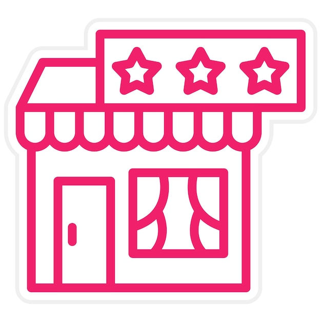 El diseño vectorial de la tienda Reviews Icon Style