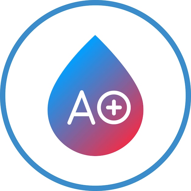 Diseño vectorial Tipo de sangre Estilo del icono