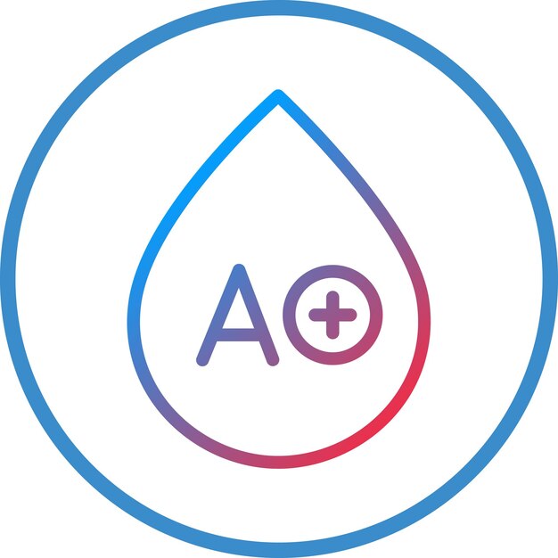 Diseño vectorial Tipo de sangre Estilo del icono