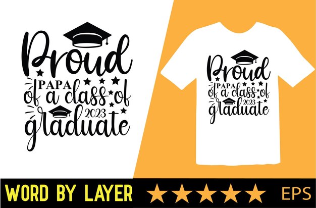 Vector diseño vectorial de tipografía de la camiseta de graduación