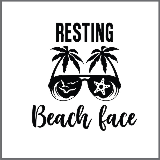 El diseño vectorial de la tipografía de la camiseta Svg Summer SVG Beach Life