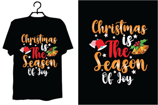 Diseño vectorial de tipografía de camisetas navideñas