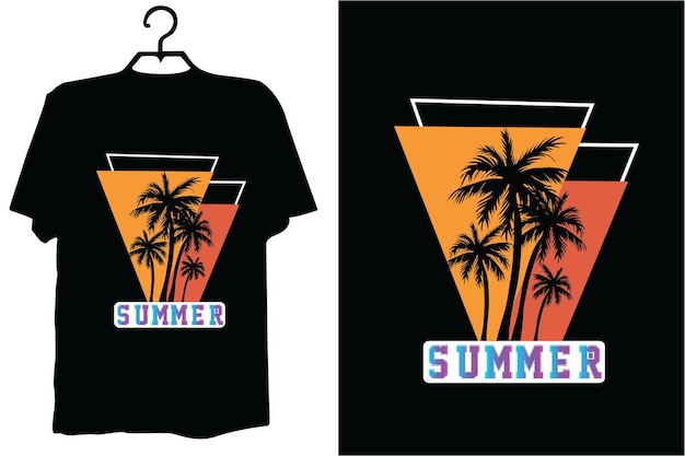 Diseño vectorial de tipografía de camisetas de verano