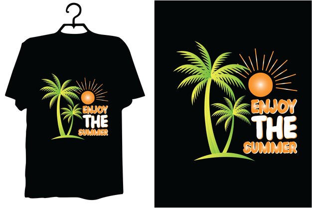 Diseño vectorial de tipografía de camisetas de verano