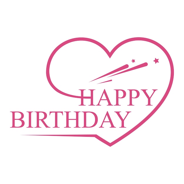Diseño vectorial de tipografía de cumpleaños para tarjetas de felicitación tarjetas de cumpleaños tarjetas de invitación composición de letras de texto de cumpleaños preservadas ilustración vectorial