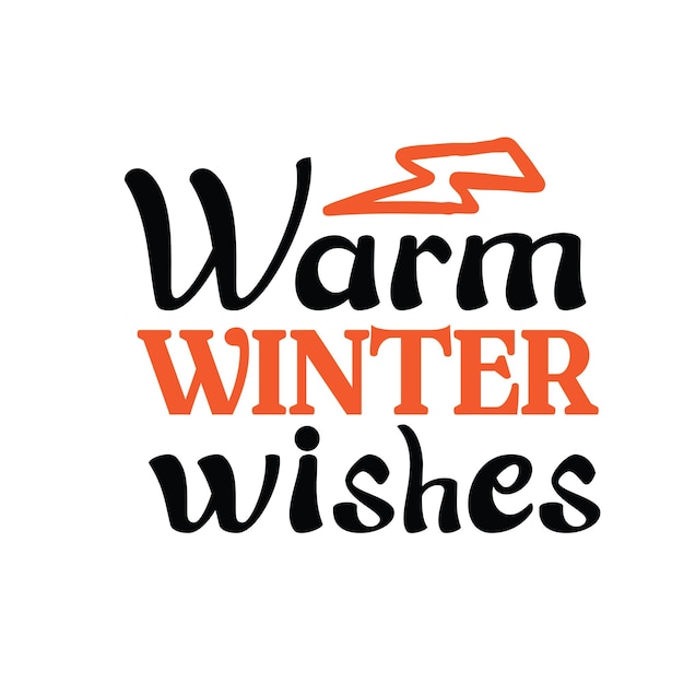 Diseño vectorial de tipografía de invierno