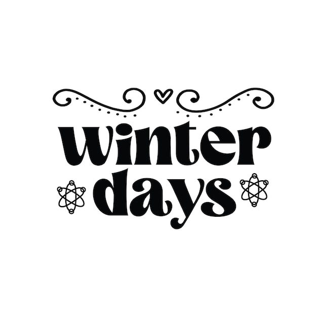 Diseño vectorial de tipografía de invierno