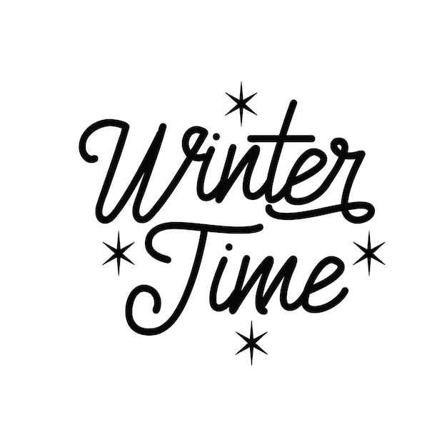 Diseño vectorial de tipografía de invierno
