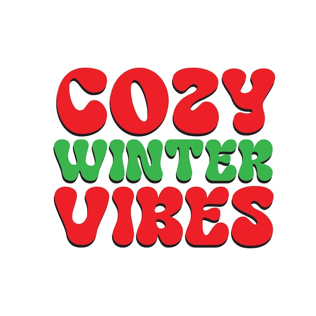 Diseño vectorial de tipografía de invierno