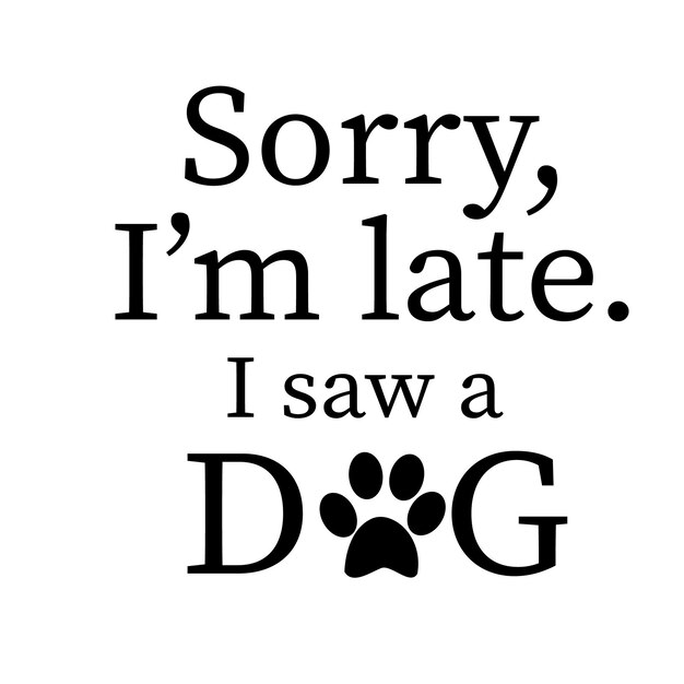 Diseño vectorial de tipografía para perros