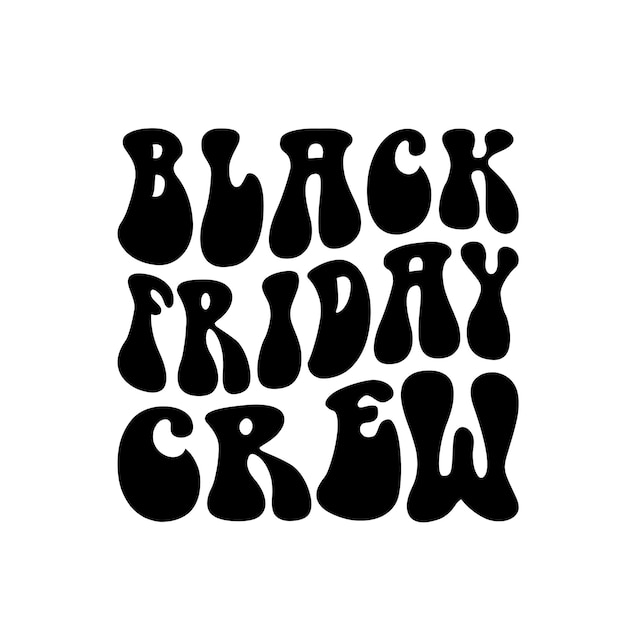 Diseño vectorial de tipografía del Viernes Negro