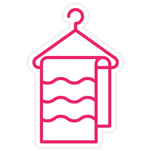 Diseño vectorial de toallas de tela Estilo de icono