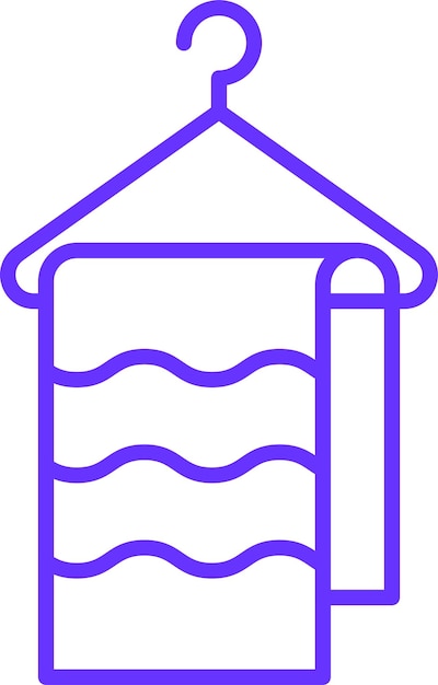 Diseño vectorial de toallas de tela Estilo de icono