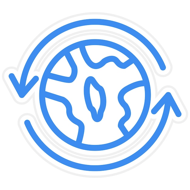 Diseño vectorial en todo el mundo Estilo de icono