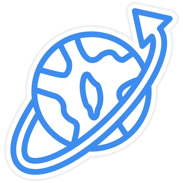 Diseño vectorial en todo el mundo Estilo de icono