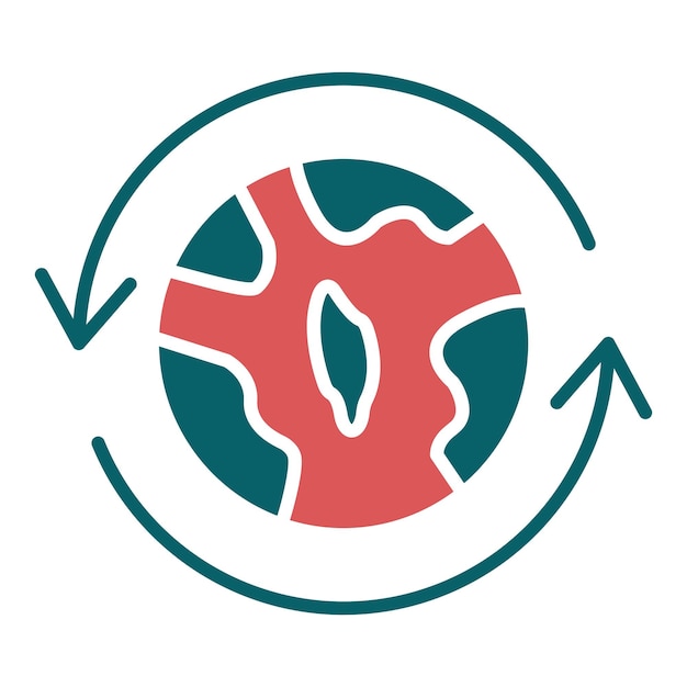 Diseño vectorial en todo el mundo Estilo de icono