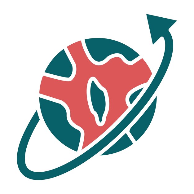 Diseño vectorial en todo el mundo Estilo de icono