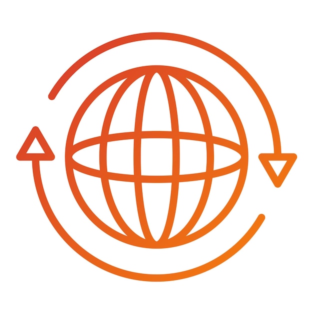 Diseño vectorial en todo el mundo Estilo de icono
