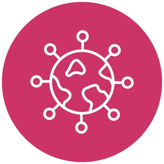 Diseño vectorial en todo el mundo Estilo de icono