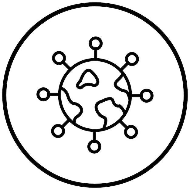 Diseño vectorial en todo el mundo Estilo de icono