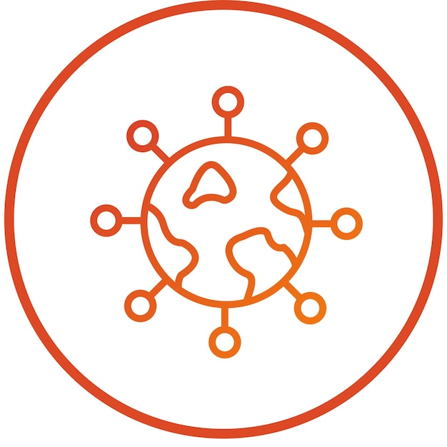 Diseño vectorial en todo el mundo Estilo de icono
