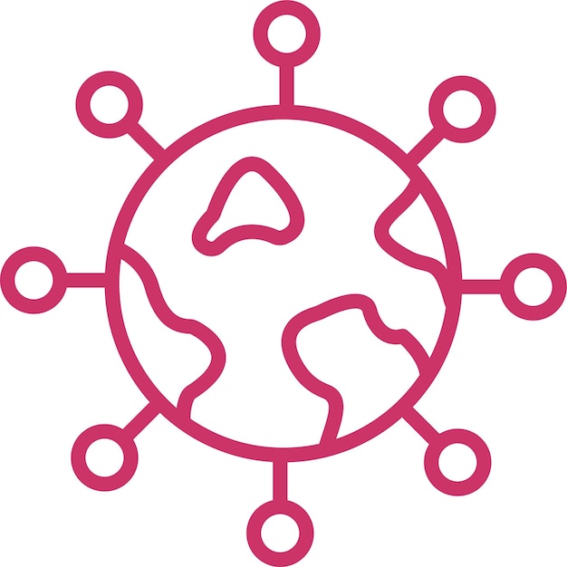 Diseño vectorial en todo el mundo Estilo de icono