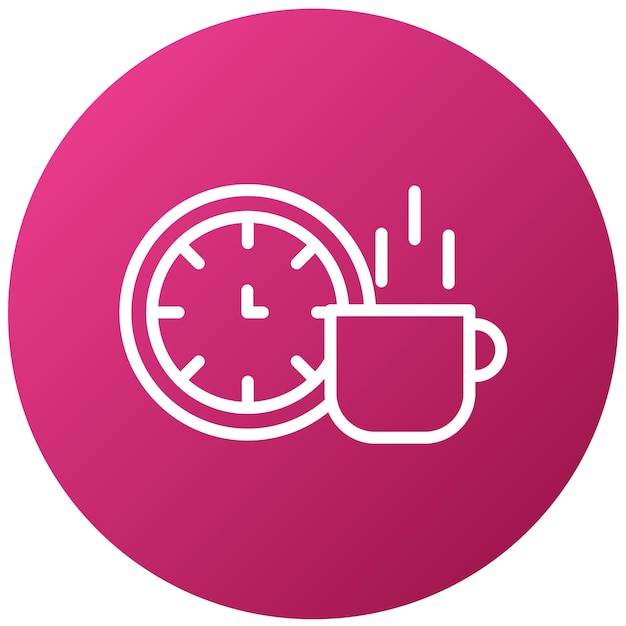 Diseño vectorial Tome un estilo de icono de descanso