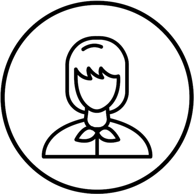 Diseño vectorial Trabajador social Estilo de icono femenino