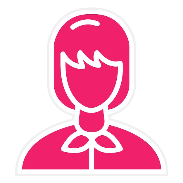 Diseño vectorial Trabajador social Estilo de icono femenino