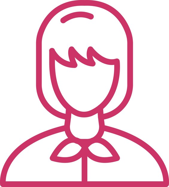 Diseño vectorial Trabajador social Estilo de icono femenino